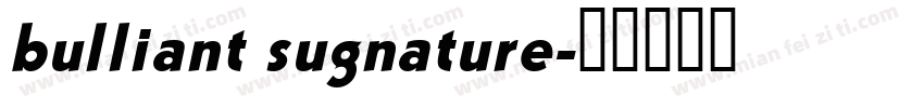 bulliant sugnature字体转换